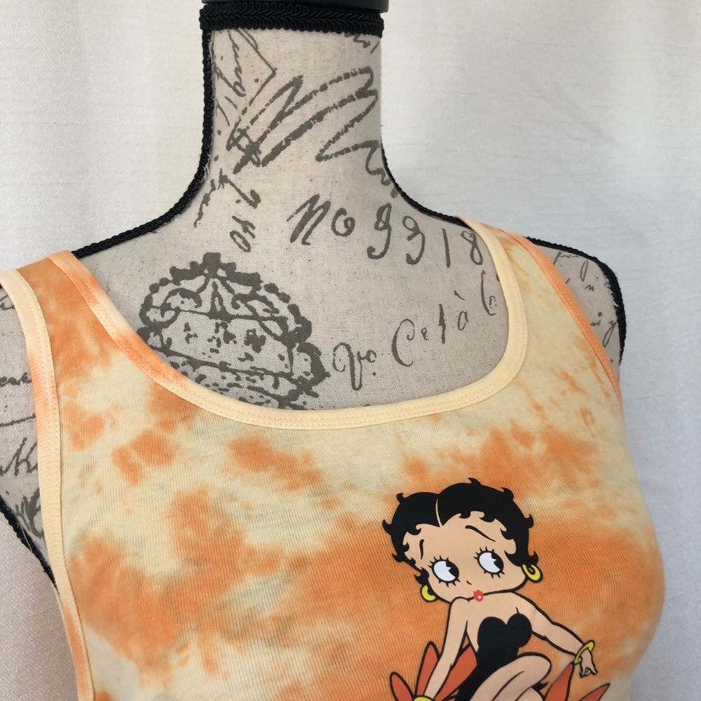 Betty Boop Womens Crop Top Medium Orange - Picture 6 of 10